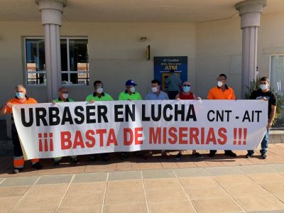 Primera concentracin de los empleados de Urbaser en Costa Ballena