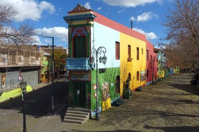 Coronavirus en la Argentina: La Boca cumple 150 a�os, con locales cerrados y sin turistas