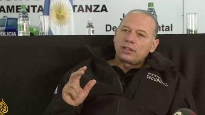 Protesta de la Polic�a Bonaerense frente al ministerio de Berni