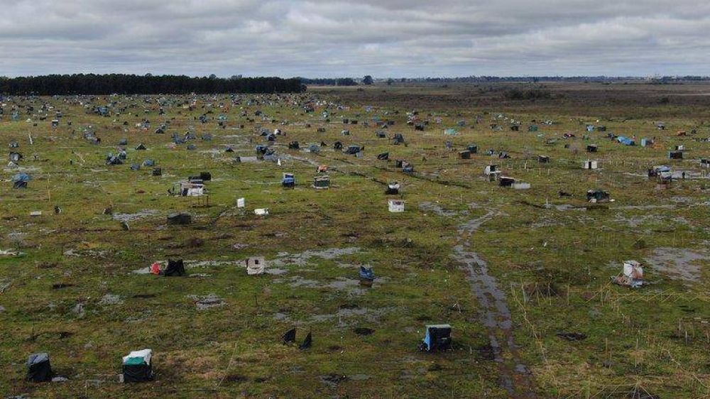 La Justicia orden el desalojo de la masiva toma de terrenos en Guernica