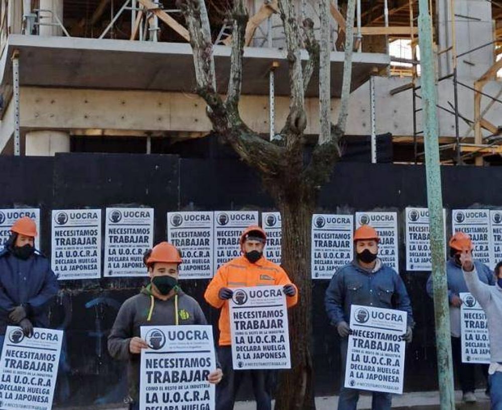 La UOCRA reclama por un interlocutor para dialogar y contina la huelga a la japonesa