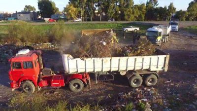 Operativo de limpieza: retiraron m�s de 400 metros c�bicos de basura en Viedma