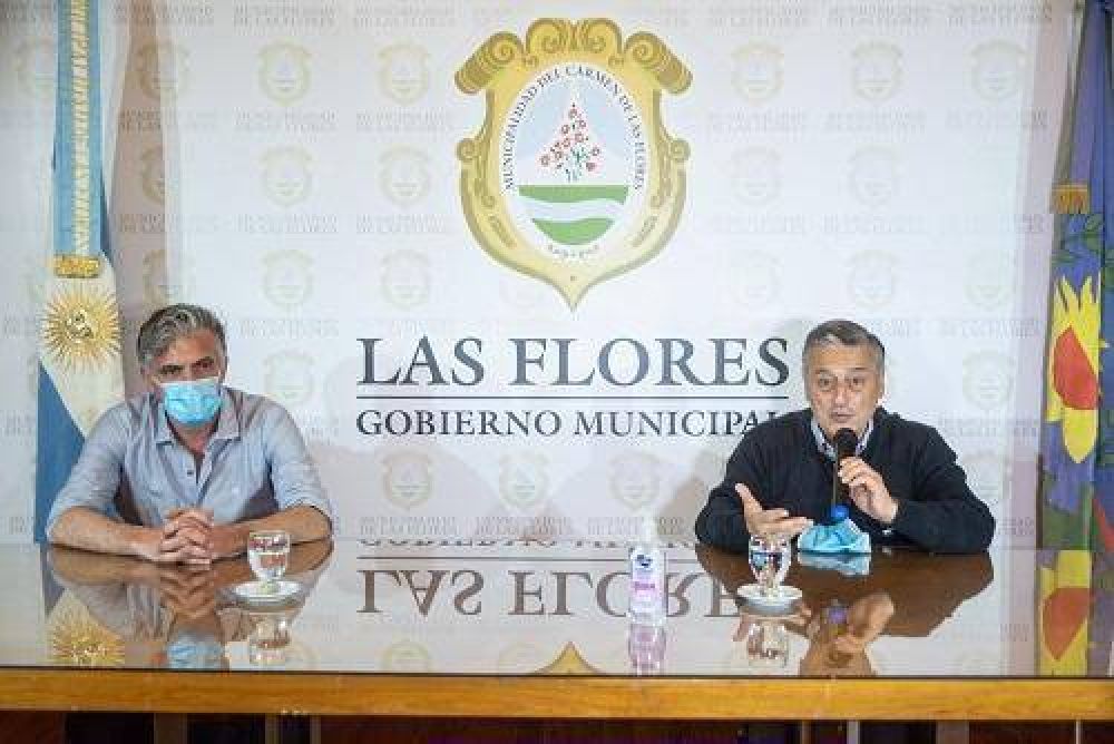 Las Flores: Conferencia del Intendente Gelen por los altos casos positivos de Covid