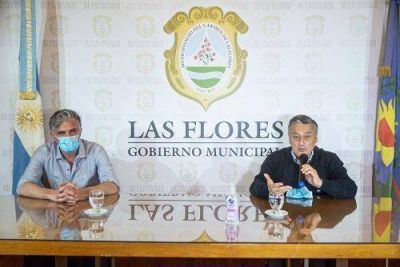 Las Flores: Conferencia del Intendente Gelen� por los altos casos positivos de Covid