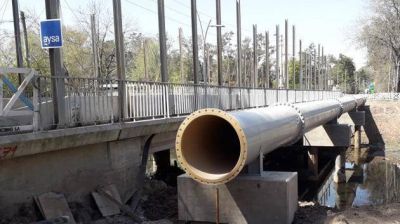 Avanza la construcci�n del acueducto de AySA en Ingeniero Maschwitz