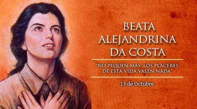 Hoy celebramos a la Beata Alejandrina Da Costa, quien vivi� la pasi�n de Cristo