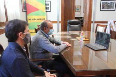 El intendente particip� de un evento virtual con el gobernador Axel Kicillof