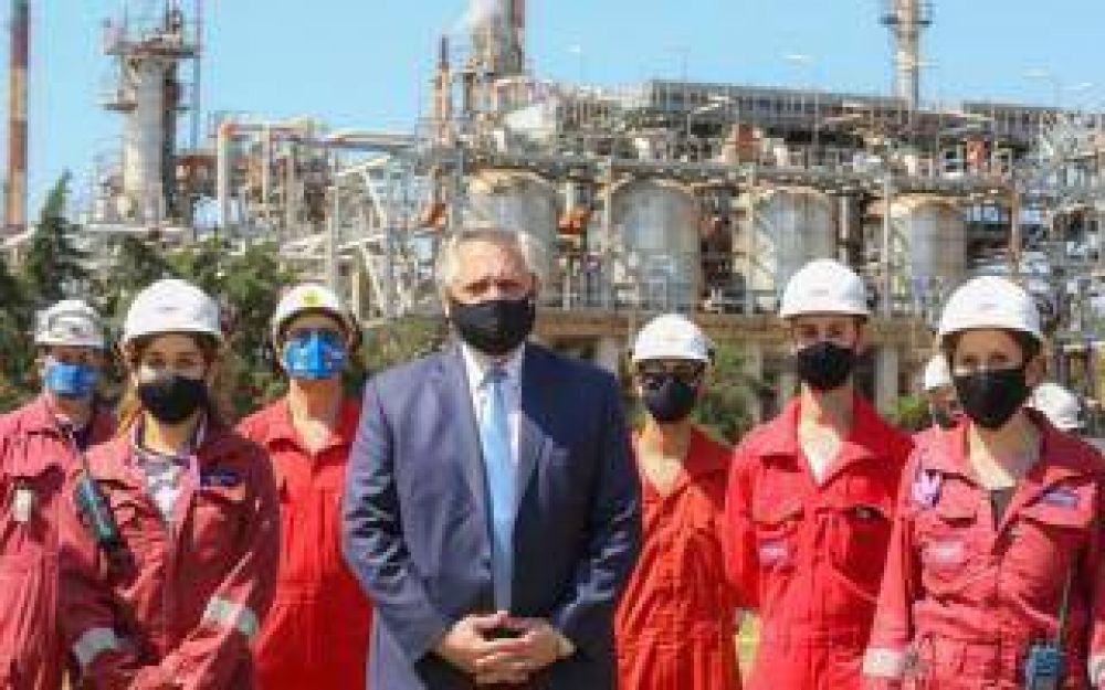 Alberto Fernndez en Dock Sud: Anuncian inversin de US$ 715 millones para ampliar la refinera de Razen