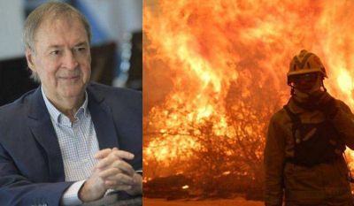 Schiaretti le agradeci� a �Dios� por las lluvias que apagaron el fuego y las redes estallaron