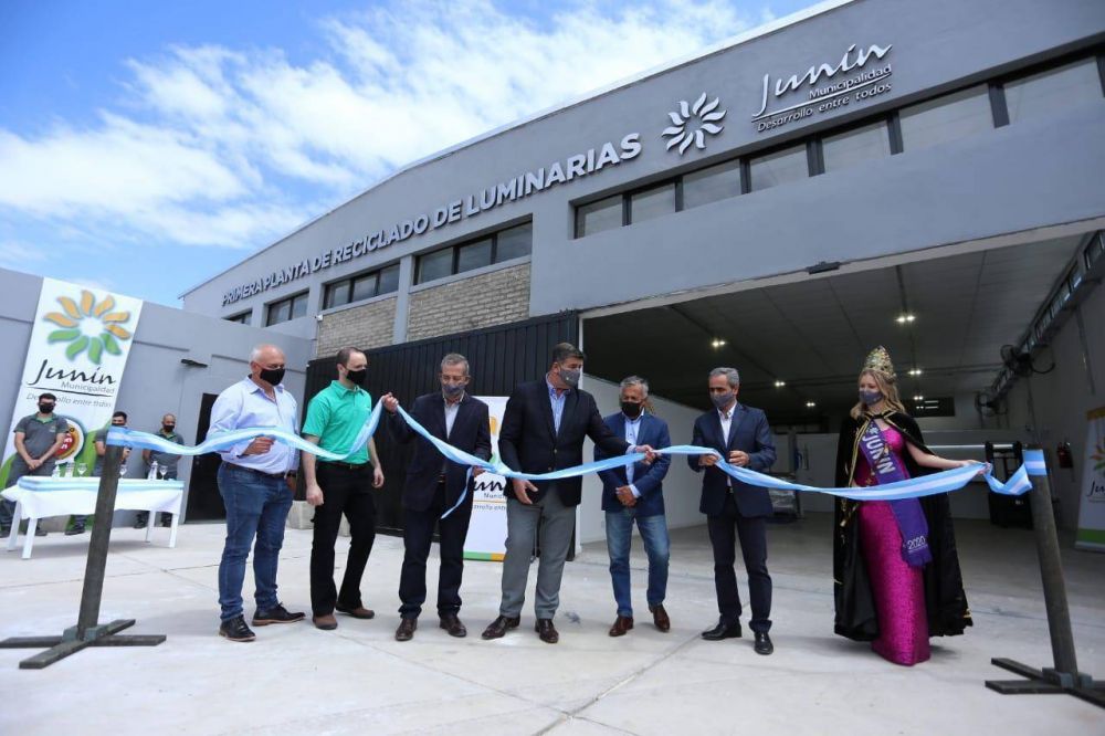 Qued inaugurada en Junn la Primera Planta de Reciclado de Luminarias