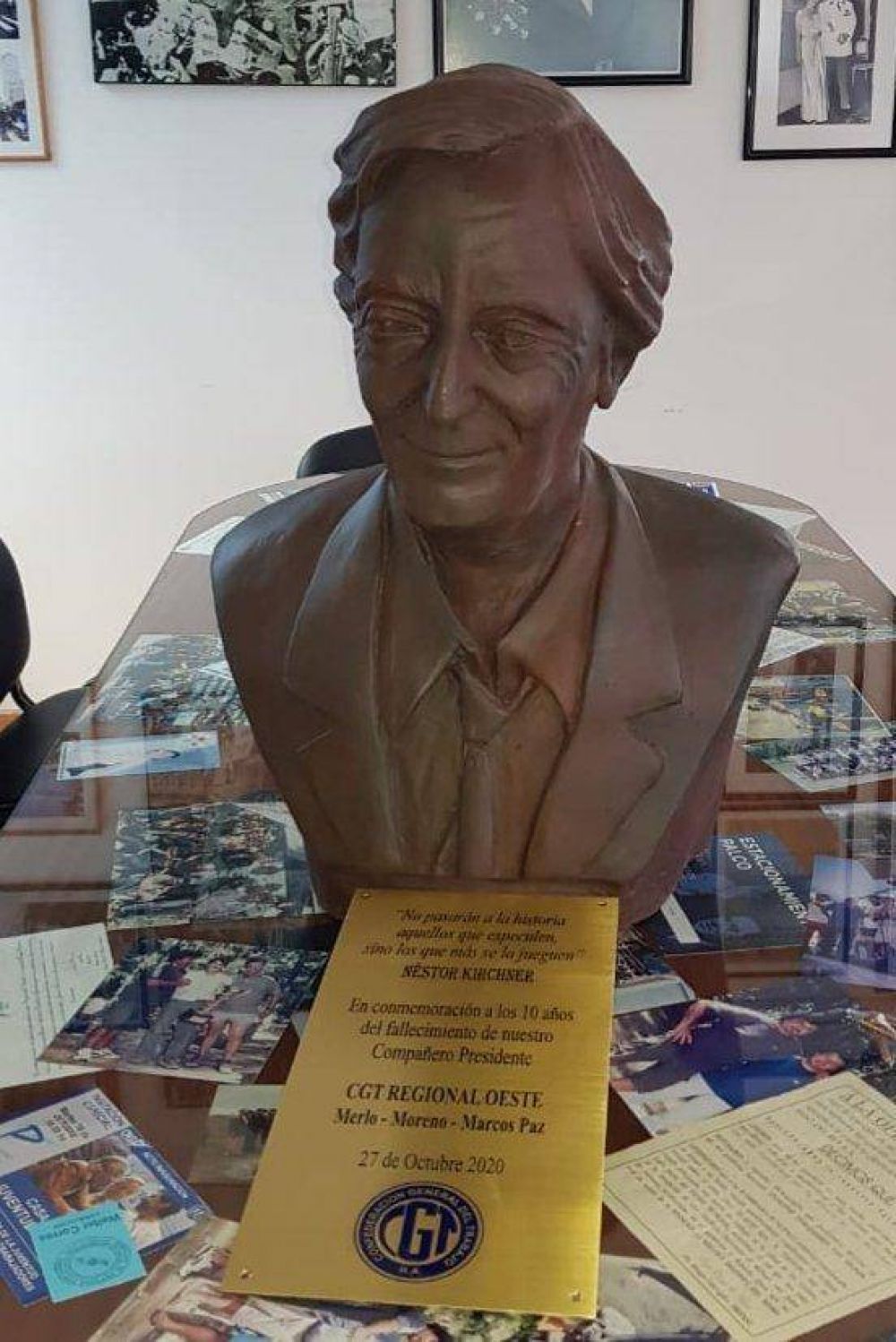 La CGT colocar un busto de Nstor Kirchner a 10 aos de su fallecimiento