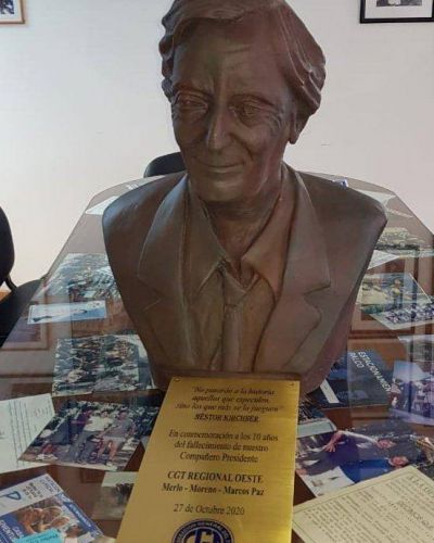 La CGT colocará un busto de Néstor Kirchner a 10 años de su fallecimiento