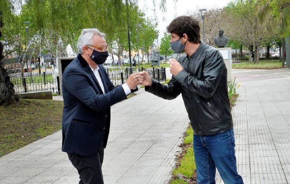 Zamora y Andreotti inauguraron la remodelacin de las plazas de Canal