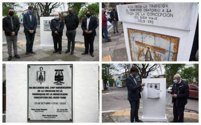 Mor�n: Descubrieron una placa en la primera posta de la Virgen del Buen Viaje