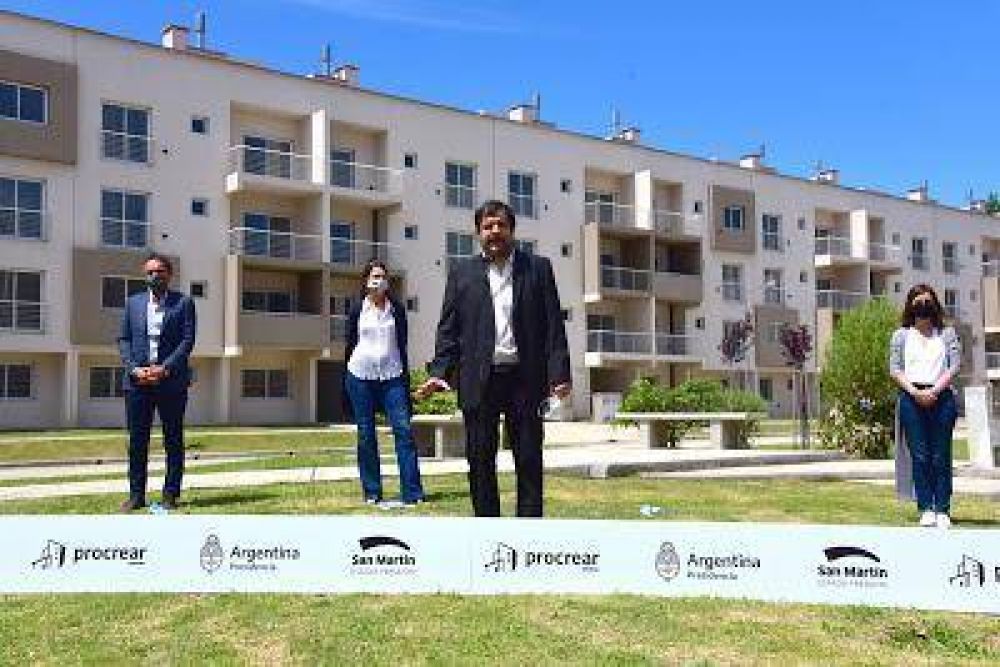 San Martn inaugur un desarrollo urbanstico Procrear con 335 viviendas