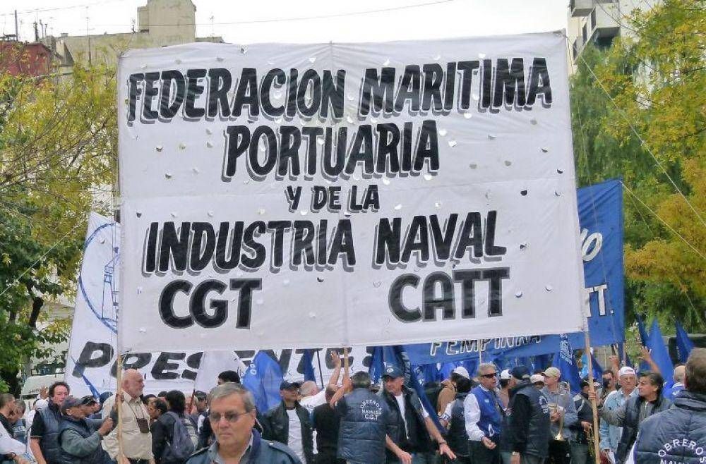 Puerto de Buenos Aires, Terminal 5: Los sindicatos portuarios de la FeMPINRA lanzan plan de lucha con cese de actividades y movilizacin  