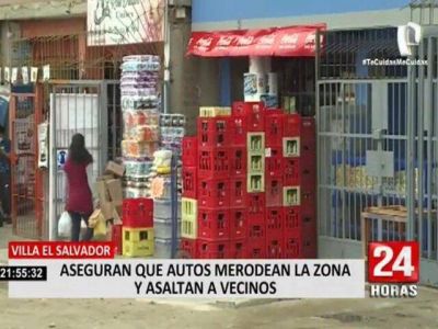 Per: Cmaras captan violento asalto a distribuidora de gaseosas