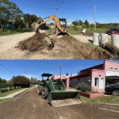 Trabajos de mejoramiento vial en las localidades