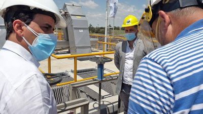 Llamosas habilita el tratamiento primario de la nueva planta cloacal
