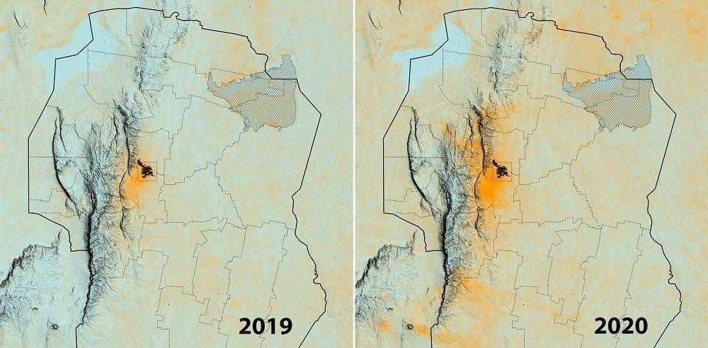 Detectan altos niveles de contaminacin en el aire de la provincia por los incendios