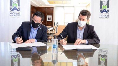 Firman convenio para paliar la situaci�n sanitaria y social en Malvinas Argentinas