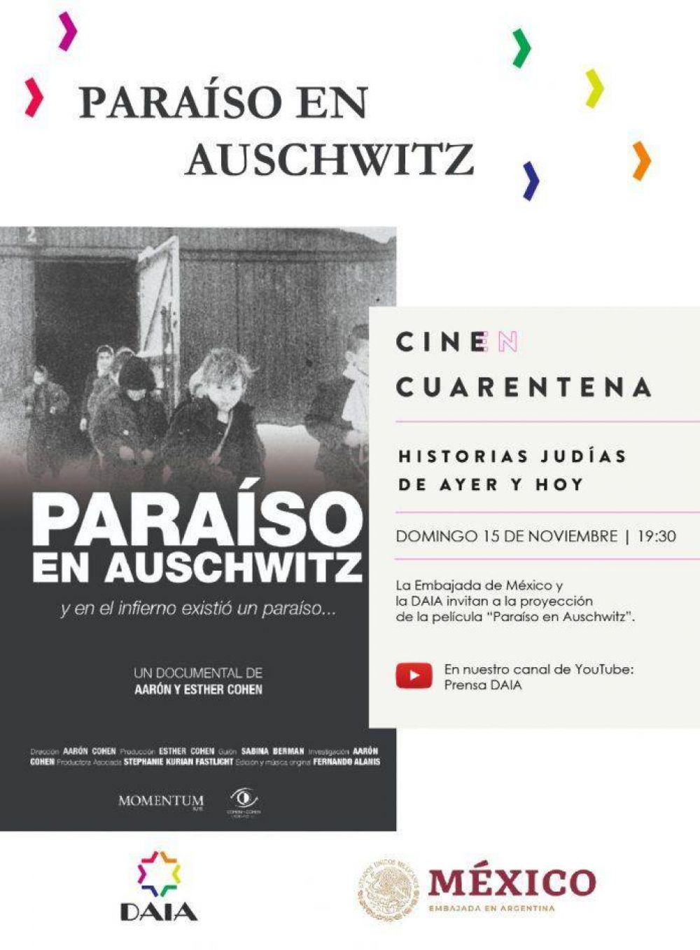La DAIA y la Embajada de Mxico presentan el documental: Paraso en Auschwitz
