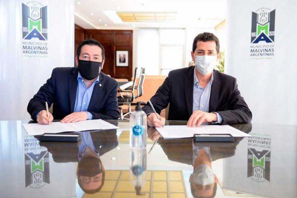 Malvinas Argentinas: Nardini y Wado de Pedro firmaron un convenio para paliar la situacin sanitaria y social del distrito