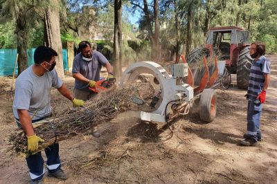 Contin�a la limpieza y mantenimiento en diversos puntos de Luj�n