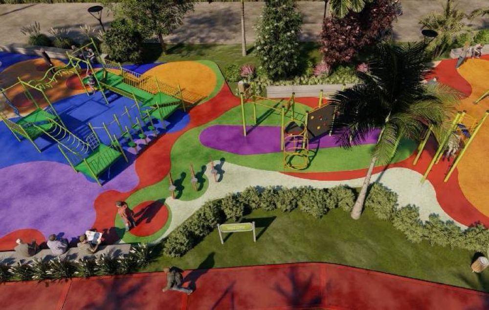Juan Andreotti anunci la construccin de un parque sobre el entubado zanjn Fate