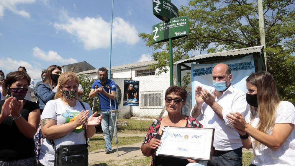 Homenaje: El Municipio impuso el nombre de un hroe de Malvinas a una calle de Longchamps
