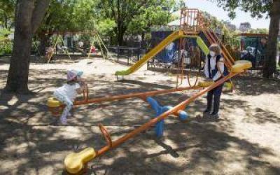 Cuarentena en San Isidro: Habilit� juegos infantiles y aparatos de actividad f�sica de las plazas