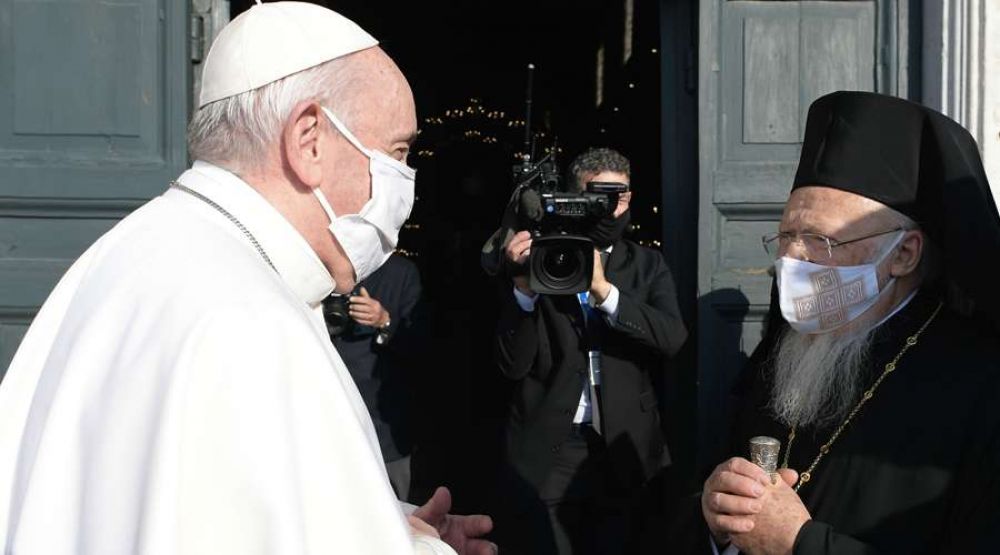 El Papa al Patriarca Bartolom: San Andrs es fuente de nimo en estos tiempos difciles