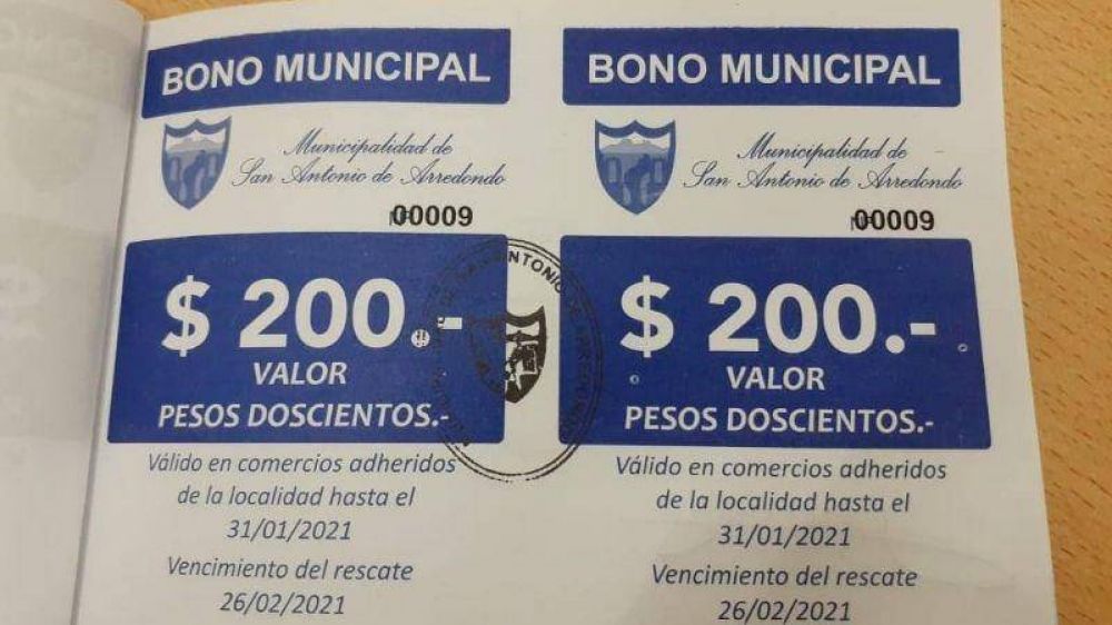 Municipales de Capilla del Monte recibirn un bono de compras