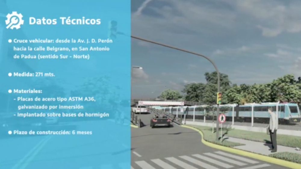 Merlo: Trenes Argentinos anunci la construccin de puente vehicular en la estacin de Padua