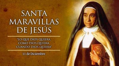 Hoy se celebra a Santa Maravillas de Jes�s, de la Orden de las Carmelitas Descalzas