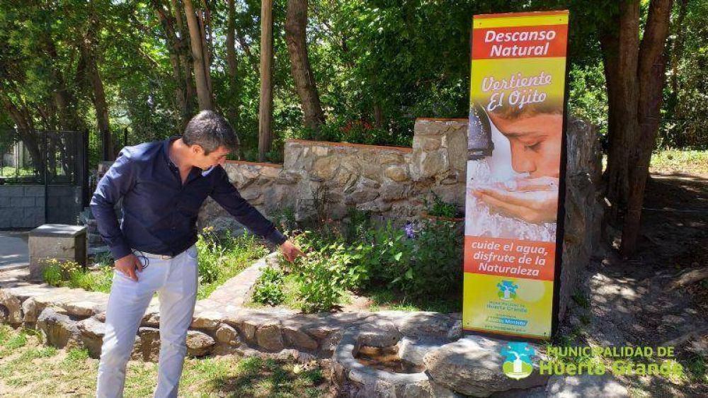 El intendente de Huerta Grande inaugur� la obra de la �Vertientes El Ojito�