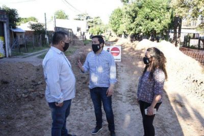 Nardini visit� la obra de la calle Luis Vernet