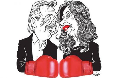 Sonrisas arriba del escenario y disputas abajo