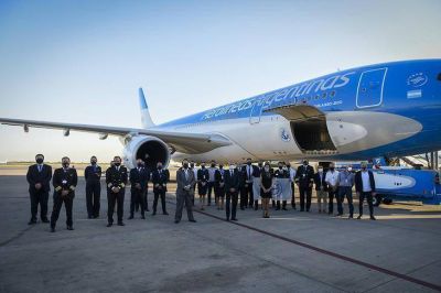 Parti� hacia Mosc� el avi�n de Aerol�neas que traer� al pa�s las primeras 300 mil vacunas