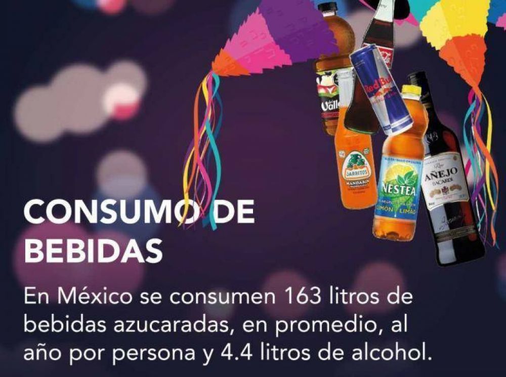 En temporada navidea incrementa consumo de bebidas alcohlicas, azucaradas y refrescos