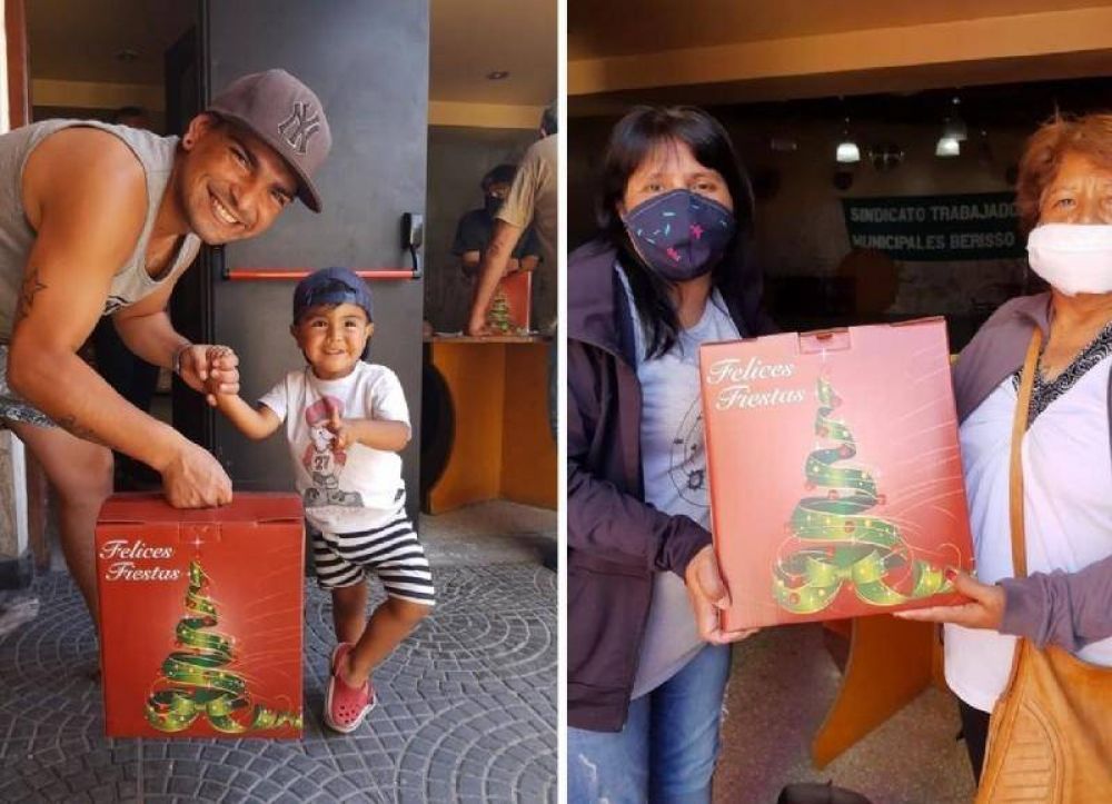 El Sindicato Municipal entregó 1150 cajas navideñas a sus afiliados