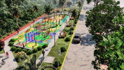 Juan Andreotti present� el parque que se construye donde se entub� el zanj�n �Miguel Can�