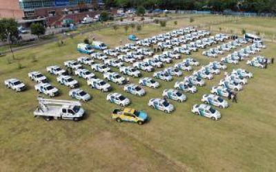 Almirante Brown: Presentaron 113 patrulleros y equipamiento para seguridad