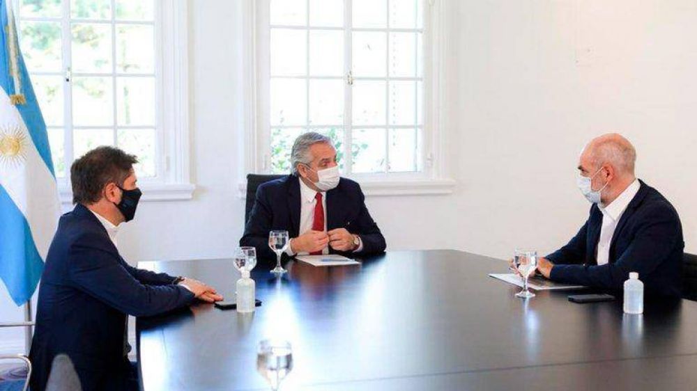 Alberto Fern�ndez recibi� durante 25 minutos a Kicillof y Rodr�guez Larreta para analizar la suba de casos de coronavirus en el AMBA