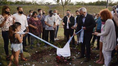 Julio Zamora inaugur� una nueva senda peatonal y aer�bica en Don Torcuato