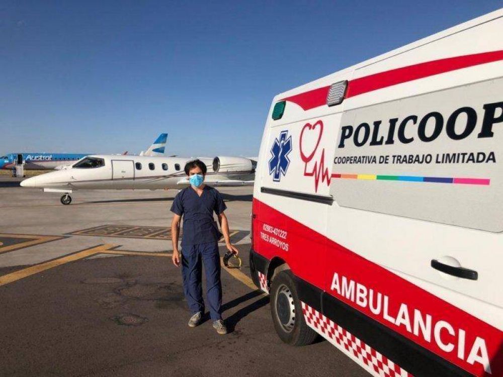 Policoop realiza traslados de pacientes de alta complejidad hacia vuelos sanitarios