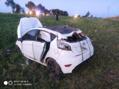 El intendente de La Palestina volc� en su auto y fue derivado al Pasteur