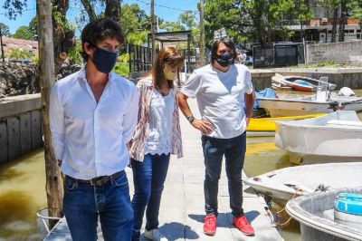 Juan Andreotti visit� el nuevo Muelle P�blico Municipal en su �ltima etapa de obra