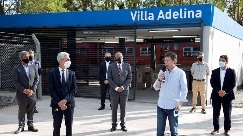 Posse y Meoni inauguraron la renovada estacin de Villa Adelina