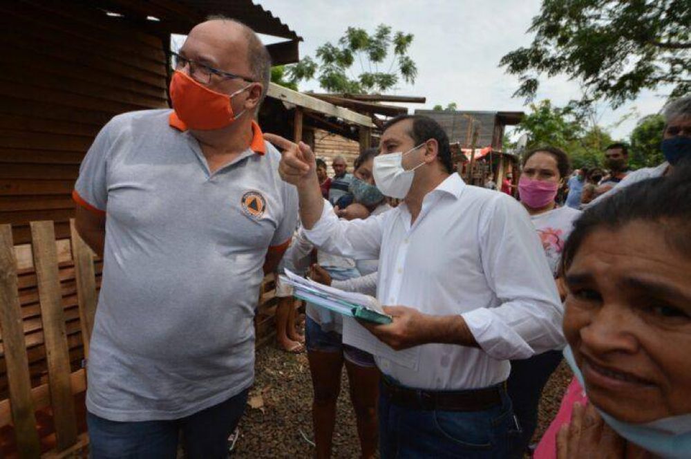Posadas: el gobernador de Misiones, Oscar Herrera Ahuad gestion infraestructura para el barrio Las Tacuaritas